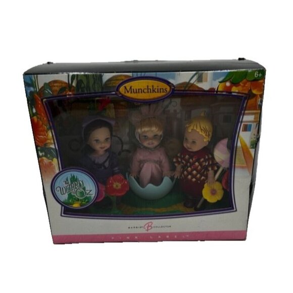 Mattel Other - NIB The Wizard of Oz Munchkins Set 2006 Barbie Doll Pink Label by Mattel K9413